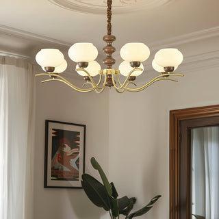 Rosdorf Amber Glass Globe Chandelier