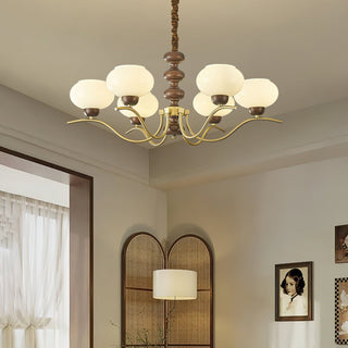 Rosdorf Amber Glass Globe Chandelier