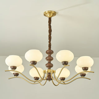 Rosdorf Amber Glass Globe Chandelier