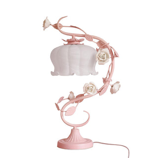 Gooseneck Floral Iron Table Light