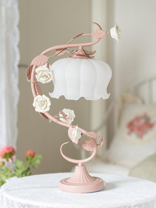 Gooseneck Floral Iron Table Light