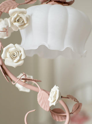 Gooseneck Floral Iron Table Light