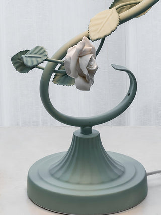 Gooseneck Floral Iron Table Light