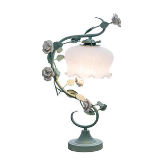 Gooseneck Floral Iron Table Light