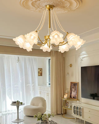 Roses Brass 8-Light Chandelier