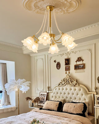 Roses Brass 8-Light Chandelier