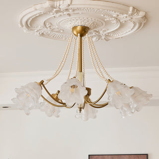 Roses Brass 8-Light Chandelier