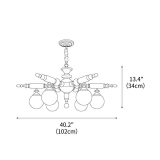 Rotating Stick Aesthetic Wood Chandelier