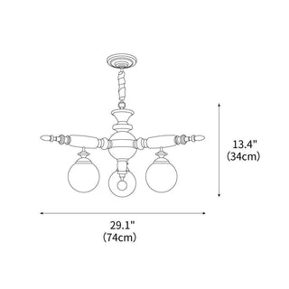 Rotating Stick Aesthetic Wood Chandelier