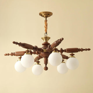 Rotating Stick Aesthetic Wood Chandelier