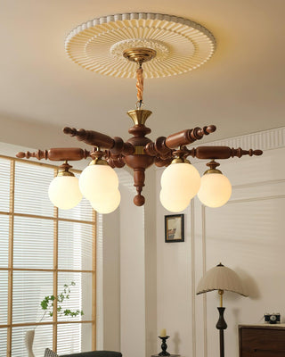 Rotating Stick Aesthetic Wood Chandelier
