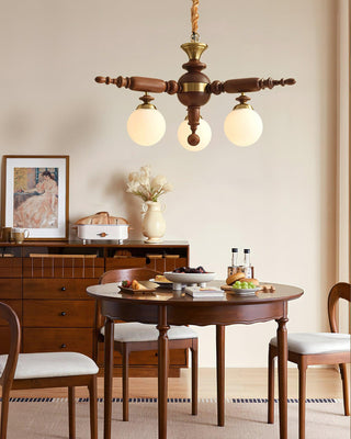 Rotating Stick Aesthetic Wood Chandelier