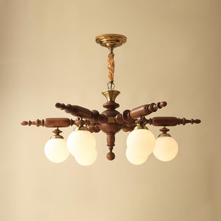 Rotating Stick Aesthetic Wood Chandelier