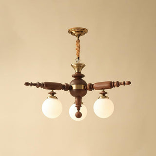 Rotating Stick Aesthetic Wood Chandelier