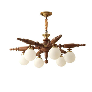 Rotating Stick Aesthetic Wood Chandelier