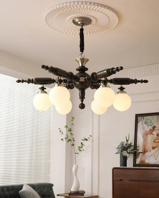 Rotating Stick Aesthetic Wood Chandelier