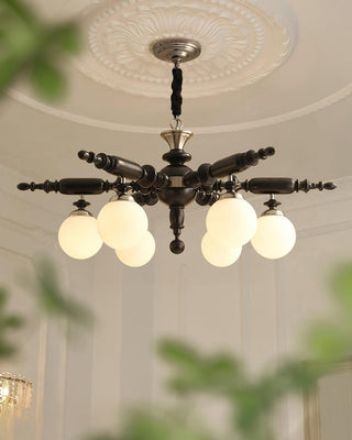 Rotating Stick Aesthetic Wood Chandelier