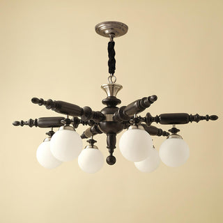 Rotating Stick Aesthetic Wood Chandelier