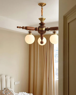 Rotating Stick Aesthetic Wood Chandelier