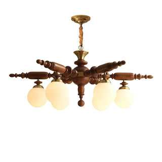 Rotating Stick Aesthetic Wood Chandelier