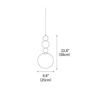 Round Contemporary Glass Balls Stacking Pendant Light