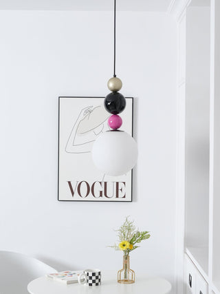 Round Contemporary Glass Balls Stacking Pendant Light