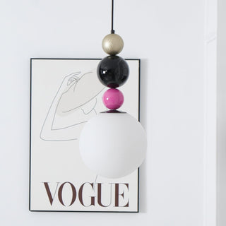 Round Contemporary Glass Balls Stacking Pendant Light