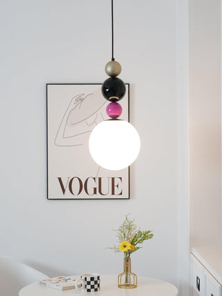 Round Contemporary Glass Balls Stacking Pendant Light