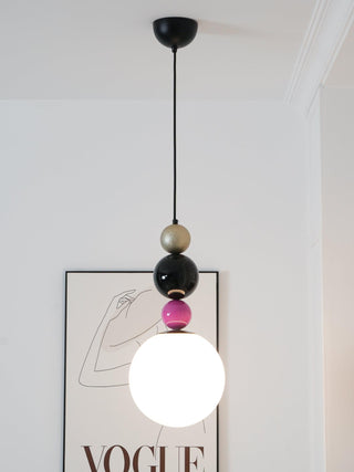 Round Contemporary Glass Balls Stacking Pendant Light