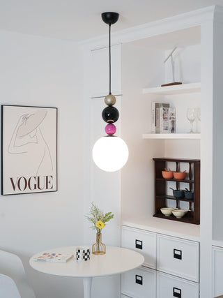 Round Contemporary Glass Balls Stacking Pendant Light