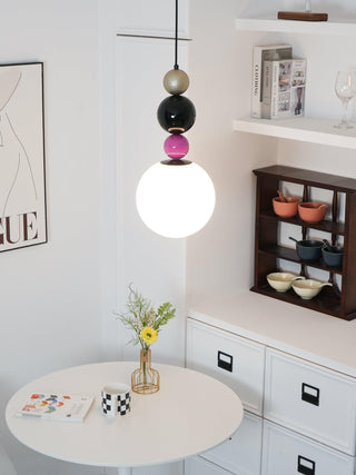 Round Contemporary Glass Balls Stacking Pendant Light