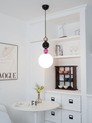 Round Contemporary Glass Balls Stacking Pendant Light