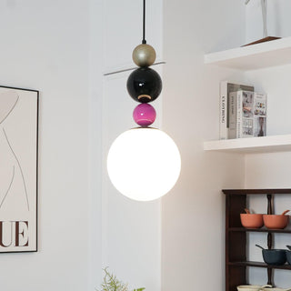 Round Contemporary Glass Balls Stacking Pendant Light