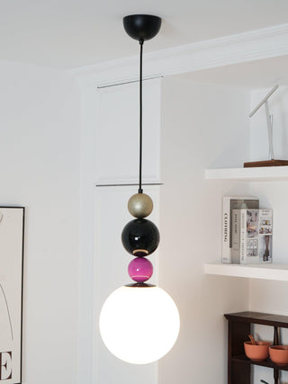 Round Contemporary Glass Balls Stacking Pendant Light