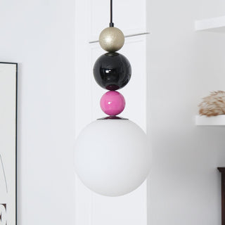 Round Contemporary Glass Balls Stacking Pendant Light