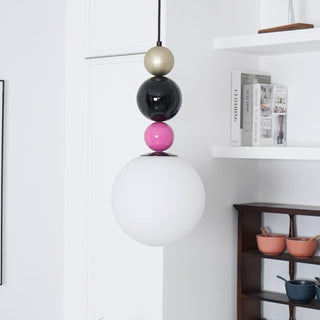 Round Contemporary Glass Balls Stacking Pendant Light