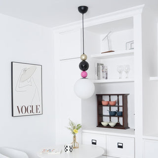 Round Contemporary Glass Balls Stacking Pendant Light