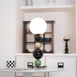 Round Art Deco Glass Balls Stacking Table Light