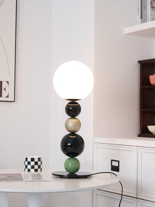 Round Art Deco Glass Balls Stacking Table Light