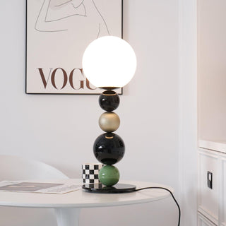 Round Art Deco Glass Balls Stacking Table Light