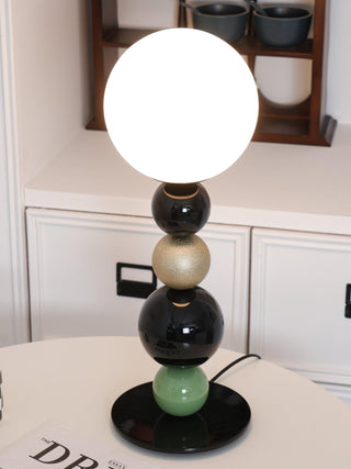 Round Art Deco Glass Balls Stacking Table Light