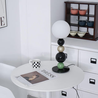 Round Art Deco Glass Balls Stacking Table Light