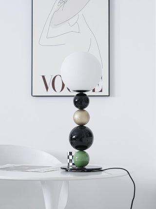 Round Art Deco Glass Balls Stacking Table Light