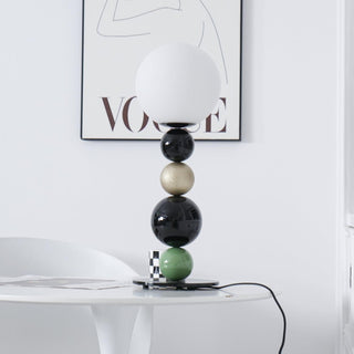 Round Art Deco Glass Balls Stacking Table Light