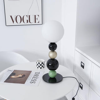 Round Art Deco Glass Balls Stacking Table Light