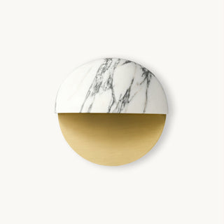 Lunar Marble & Brass Sconce
