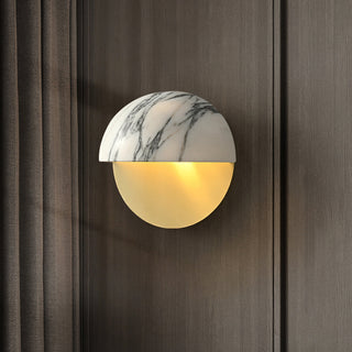 Lunar Marble & Brass Sconce