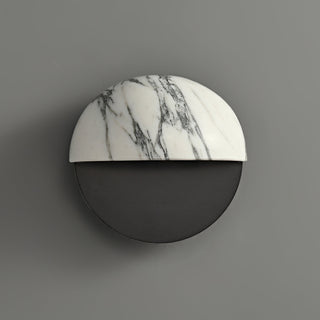 Lunar Marble & Brass Sconce