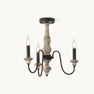 Samuelson Modern Distressed Wood Ceiling Light