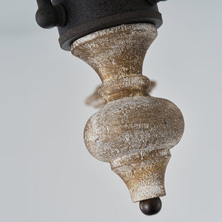 Samuelson Modern Distressed Wood Ceiling Light